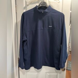 Land’s End Men’s Navy Quarter Zip Fleece Pullover 4 XL Tall
